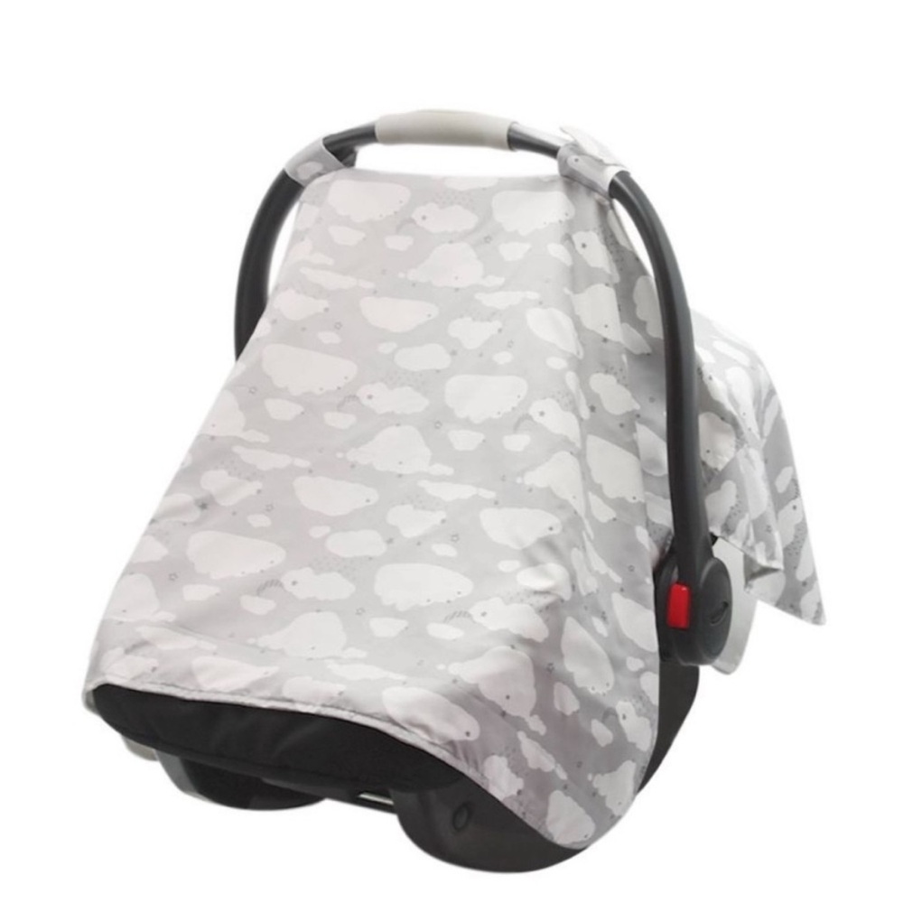 ‼️ SOLD ‼️ Cloud Island Gray Cloudy Car Seat Cover, Wash Rags & small blanket.